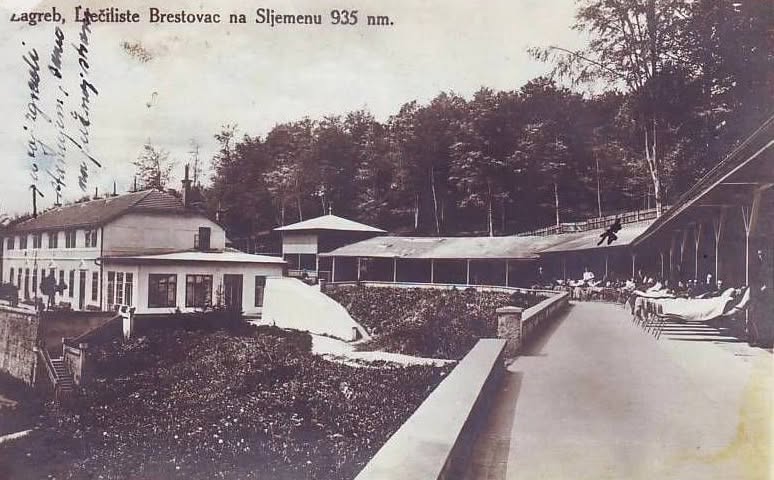 Sljeme. Lječilište Brestovac 1927. godine, razglednica